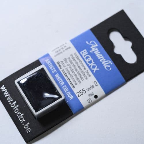 255 Indanthrene Blue Blockx Watercolour Half Pan.