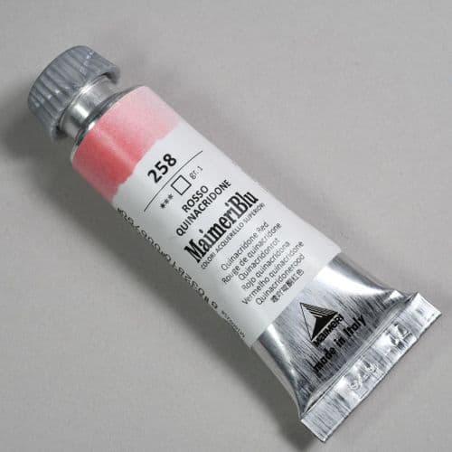 258 Quinacridone Red Maimeri Blu Watercolor, 12ml tube.