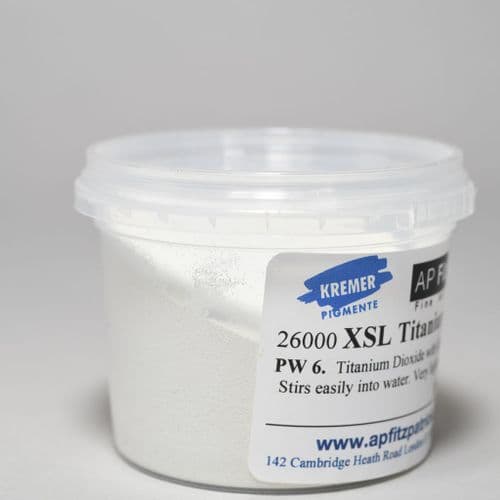 26000 XSL Titanium White Kremer Pigment, 100g plastic container