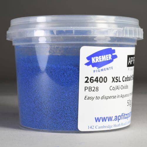 26400 XSL Cobalt Blue Kremer Pigment, 50g plastic container