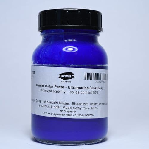 27705 Kremer Ultramarine Blue Colour Paste, 250g jar