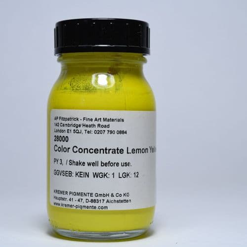 28000 Kremer Lemon Yellow Colour Paste, 100g jar