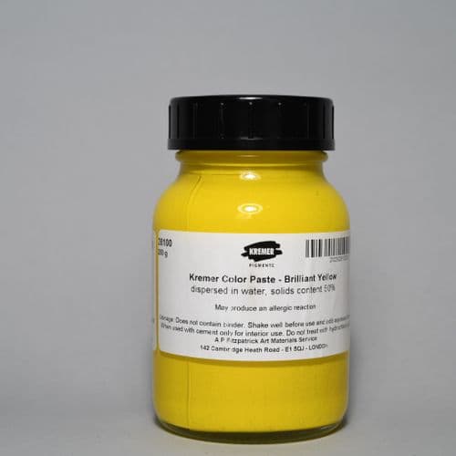 28100 Kremer Brilliant Yellow Colour Paste, 250g jar