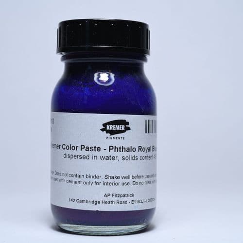 28910 Kremer Heliogen Blue (Royal Blue) Colour Paste, 100g jar