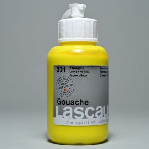 301 Lemon Yellow Lascaux Gouache, 85ml bottle