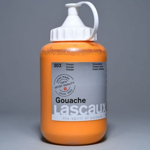 303 Orange Lascaux Gouache, 500ml bottle