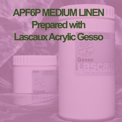 305cm wide APF6G. Medium Linen with Lascaux Acrylic Gesso. 5 metre Roll