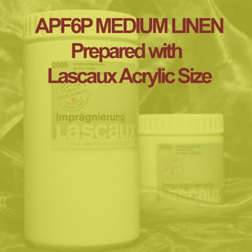 305cm wide APF6S. Medium Linen with Lascaux Acrylic Size. 5 metre Roll