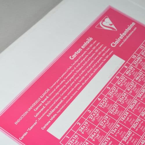 30cm x 40cm Clairefontaine Canvas Board White