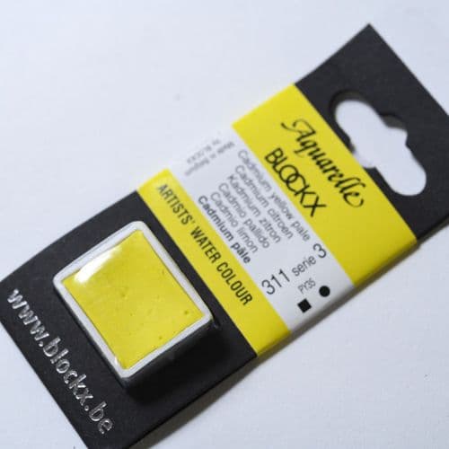 311 Cadmium Yellow Pale Blockx Watercolour Half Pan.