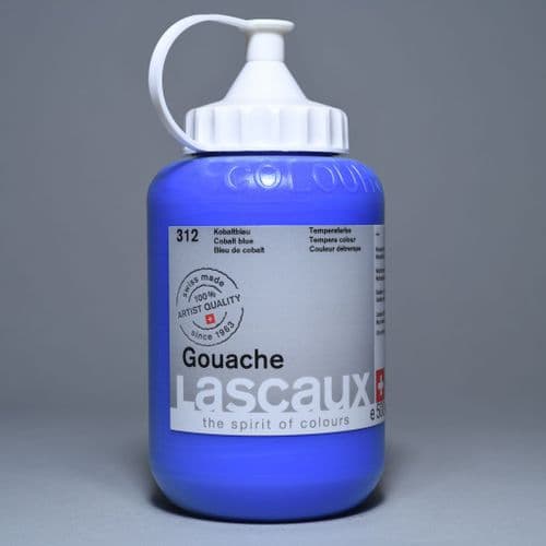 312 Cobalt Blue Lascaux Gouache, 500ml bottle