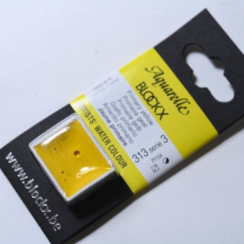 313 Primary Yellow Blockx Watercolour Half Pan.