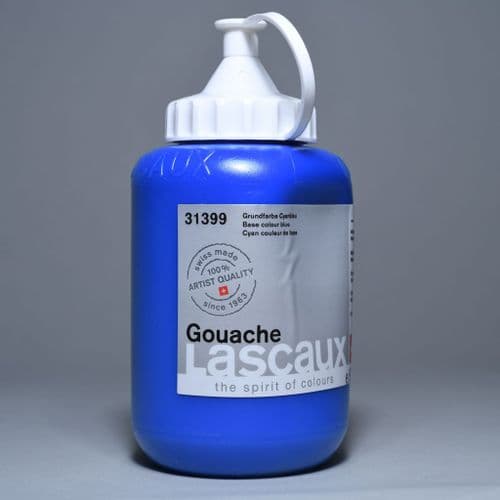 31399 Primary Colour Cyan Lascaux Gouache, 500ml bottle