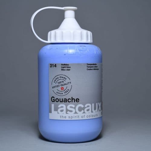 314 Light Blue Lascaux Gouache, 500ml bottle