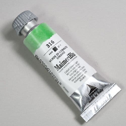 316 Cobalt Green Light Maimeri Blu Watercolor, 12ml tube.