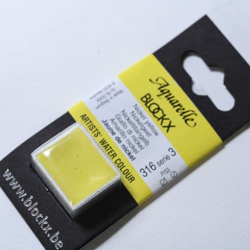 316 Nickel Yellow Blockx Watercolour Half Pan. 10% off (Discount applied at checkout).