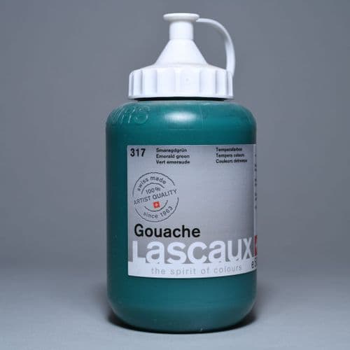 317 Emerald Green Lascaux Gouache, 500ml bottle