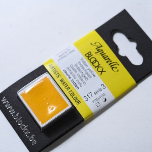 317 Indian Yellow Blockx Watercolour Half Pan.