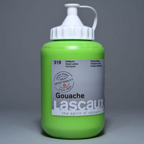 319 Green Yellow Lascaux Gouache, 500ml bottle