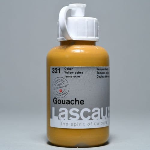 321 Yellow Ochre Lascaux Gouache, 85ml bottle
