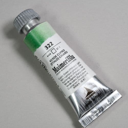 322 Cupric Green Light Maimeri Blu Watercolor, 12ml tube.