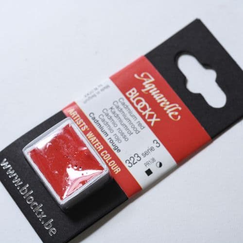 323 Cadmium Red Blockx Watercolour Half Pan.