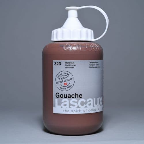 323 Light Brown Lascaux Gouache, 500ml bottle