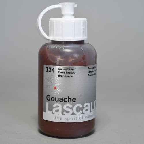 324 Deep Brown Lascaux Gouache, 85ml bottle