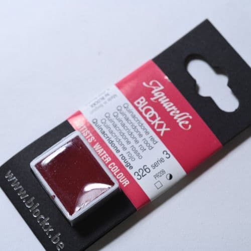 326 Quinacridone Red Blockx Watercolour Half Pan.