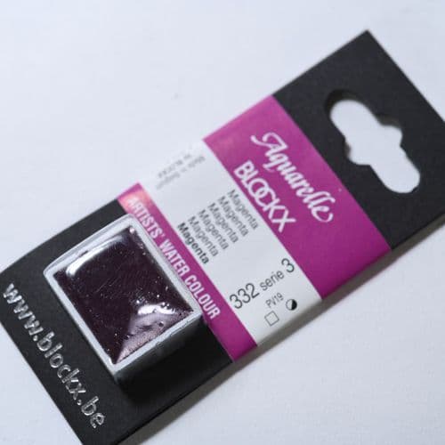 332 Magenta Blockx Watercolour Half Pan.