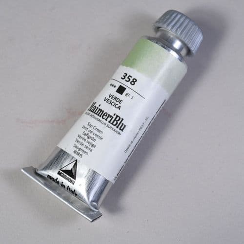 358 Sap Green Maimeri Blu Watercolor, 12ml tube