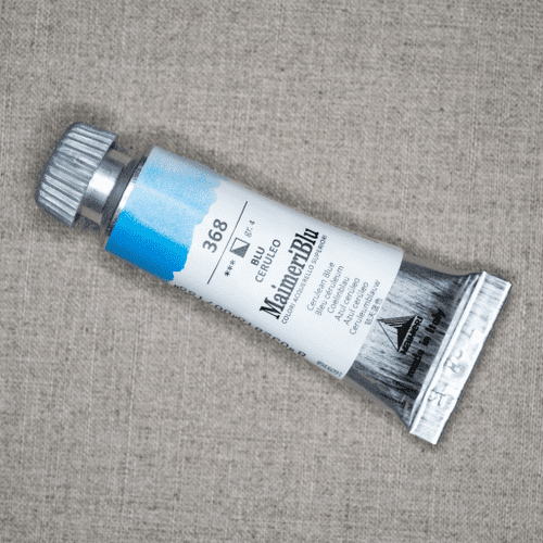 368 Cerulean Blue Maimeri Blu Watercolor, 12ml tube. 20% 0ff (Discount applied at checkout)