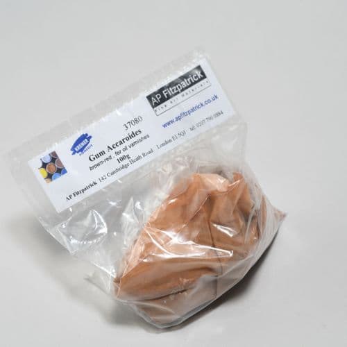 37080 Gum Accaroides, from Kremer. 100g plastic bag