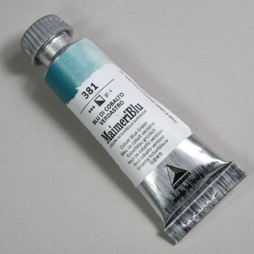 381 Cobalt Blue Green Maimeri Blu Watercolor, 12ml tube. 20% 0ff (Discount applied at checkout)