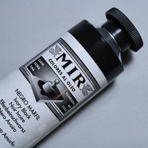 39 Ivory Black Mir Oil Colour, 200ml tube