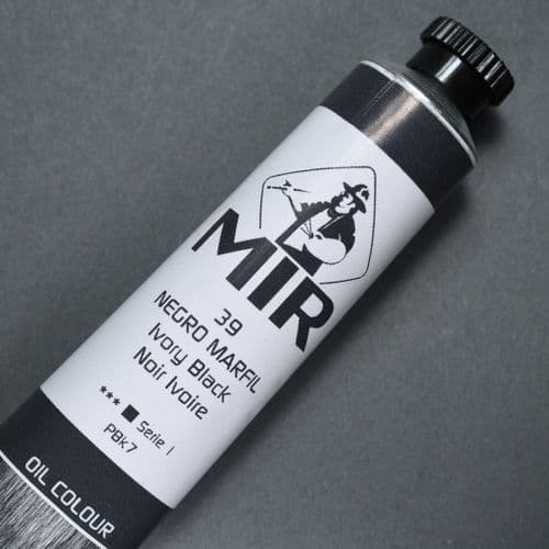 39 Ivory Black Mir Oil Colour, 60ml tube