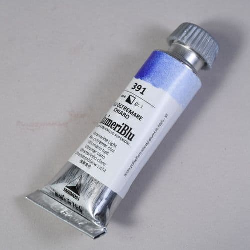 391 Ultramarine Light Maimeri Blu Watercolor, 12ml tube.