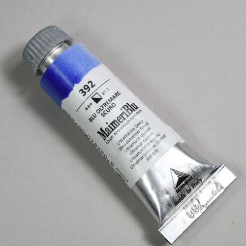392 Ultramarine Deep Maimeri Blu Watercolor, 12ml tube. 20% 0ff (Discount applied at checkout)