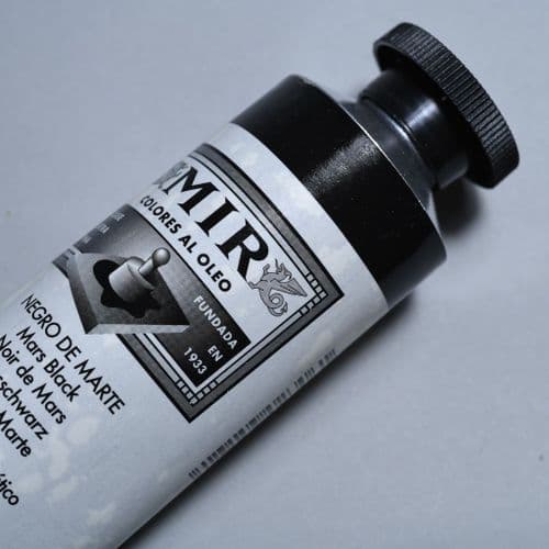 39A Mars Black Mir Oil Colour, 200ml tube