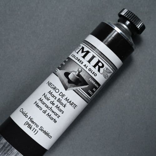 39A Mars Black Mir Oil Colour, 60ml tube