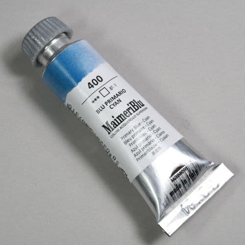 400 Primary Blue Cyan Maimeri Blu Watercolor, 12ml tube.