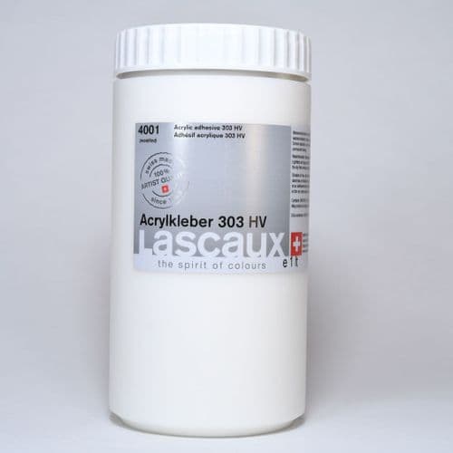 4001 303 HV Acrylic Adhesive. Lascaux Archival Glue, 1 lt plastic container