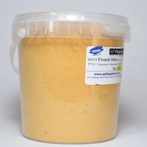 40010 French Ochre JTCLES Kremer Pigment, 750g plastic container