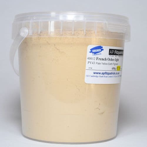 40012 French Ochre Light Kremer Pigment, 650g plastic container