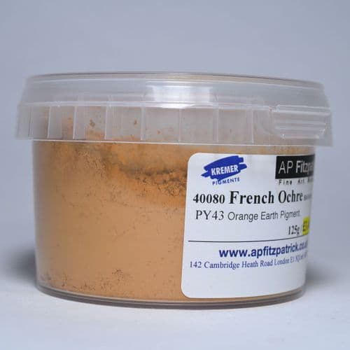 40080 French Ochre HAVANE Kremer Pigment, 125g plastic container