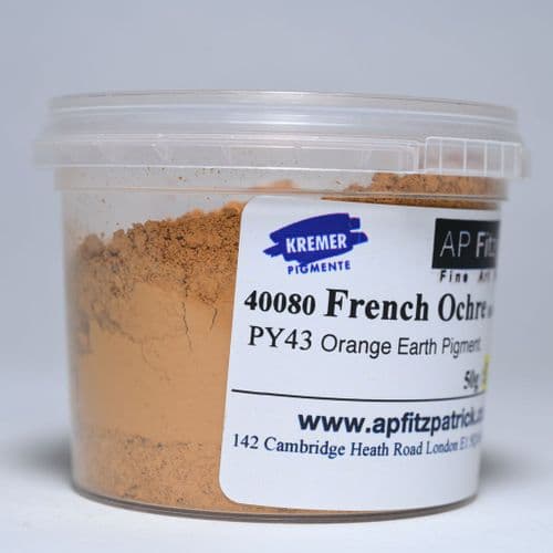40080 French Ochre HAVANE Kremer Pigment, 50g plastic container