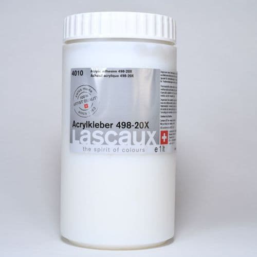 4010 498-20X Acrylic Adhesive. Lascaux Archival Glue, 1 lt plastic container