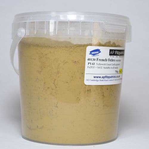 40130 French Ochre Sahara Kremer Pigment, 750g plastic container