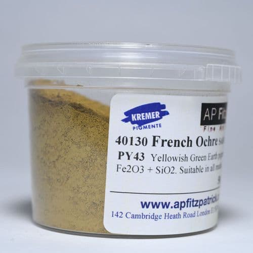 40130 French Ochre Sahara Kremer Pigment, 75g plastic container