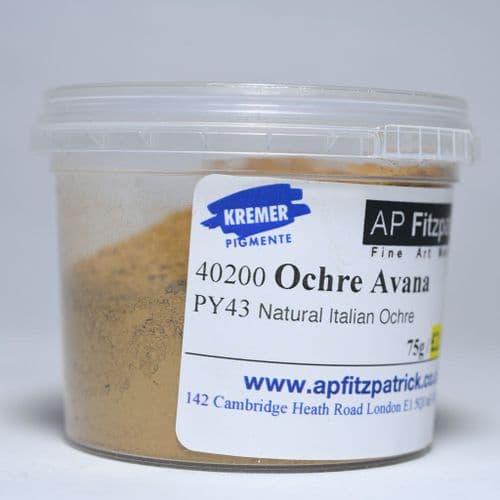 40200 Ochre Avana Kremer Pigment, 75g plastic container